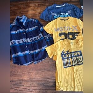 4 Gymboree & Crazy 8 Boys Size 4 Buttonup & 3 T-Shirts